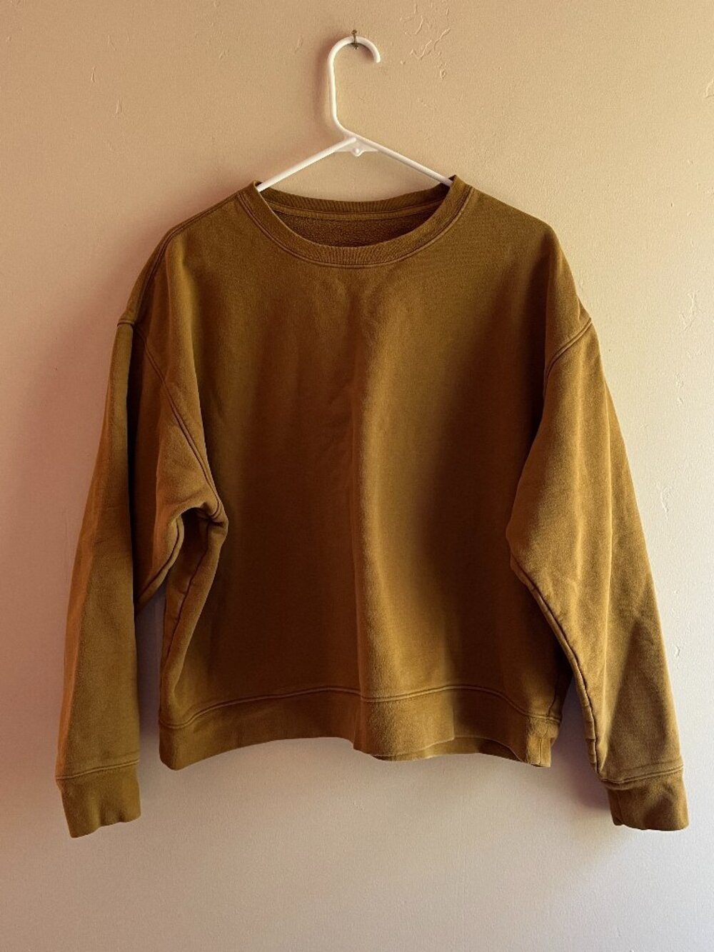 Girlfriend Collective 50/50 classic sweatshirt sycamore athleisure loungewear